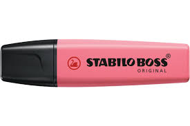 STABILO - SURLIGNEUR BOSS PASTEL ROUGE - INSTRUMENTS D'ECRITURE - STABILO
