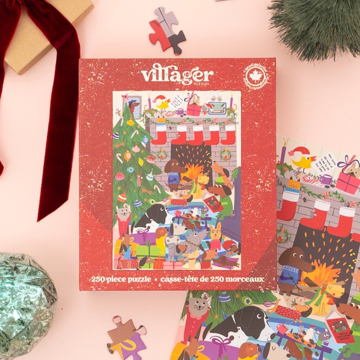 Villager - Noel avec les chiens, 250pcs - Villager - Noel avec les chiens, 250pcs - VILLAGER