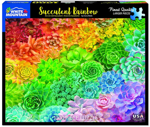 WHITE MOUNTAIN 1000, SUCCULENT RAINBOW - 1000 PIÈCES - WHITE MOUNTAIN
