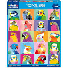 White mountain - Tropical birds, 500 pce - 500 PIÈCES - WHITE MOUNTAIN