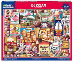 White Mountain - Creme glacée, 1000 - 1000 PIÈCES - WHITE MOUNTAIN