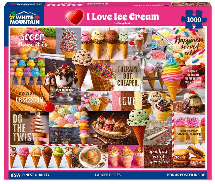 White Mountain - I love ice cream, 1000 - 1000 PIÈCES - WHITE MOUNTAIN
